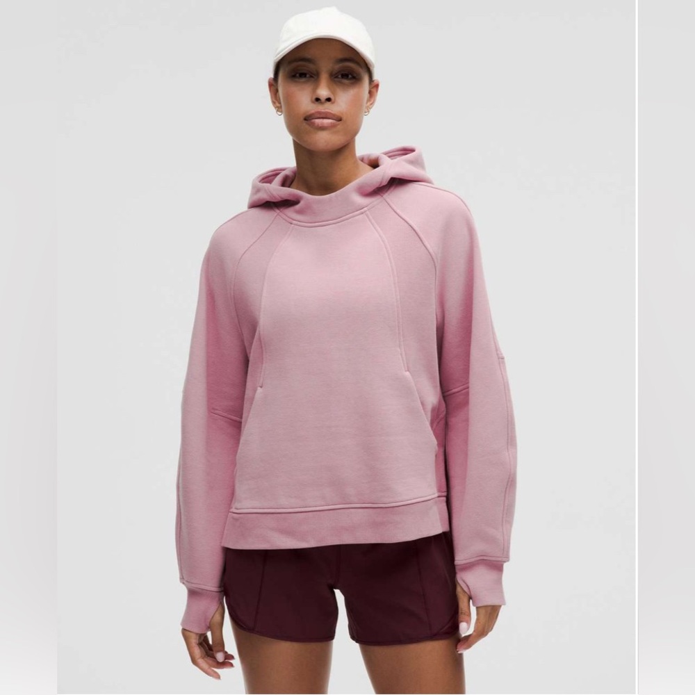 Lululemon athletica Mauve Scuba Side Slit Hoodie M/L
